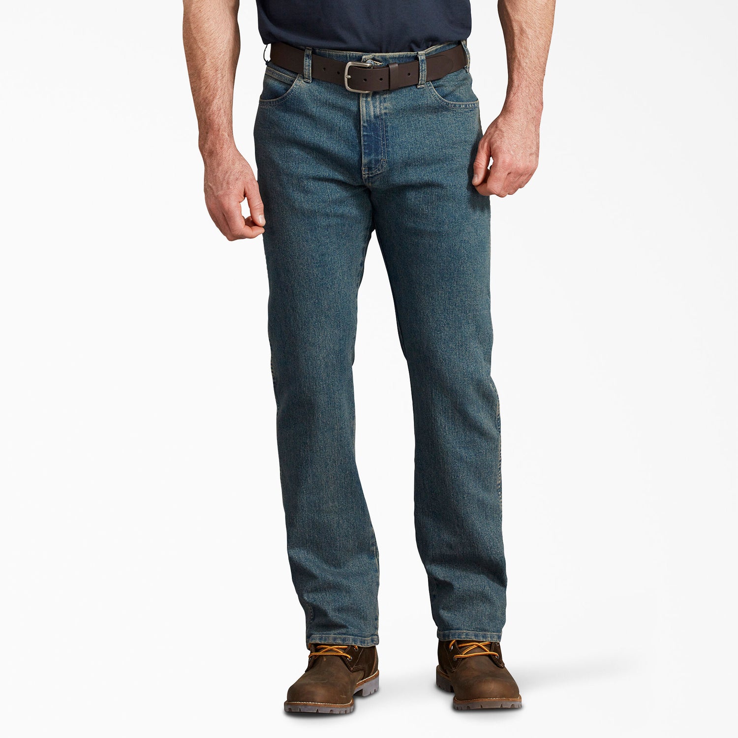 Dickies FLEX Active Waist Regular Fit Jeans - Tinted Heritage Khaki - Basics Clothing Store