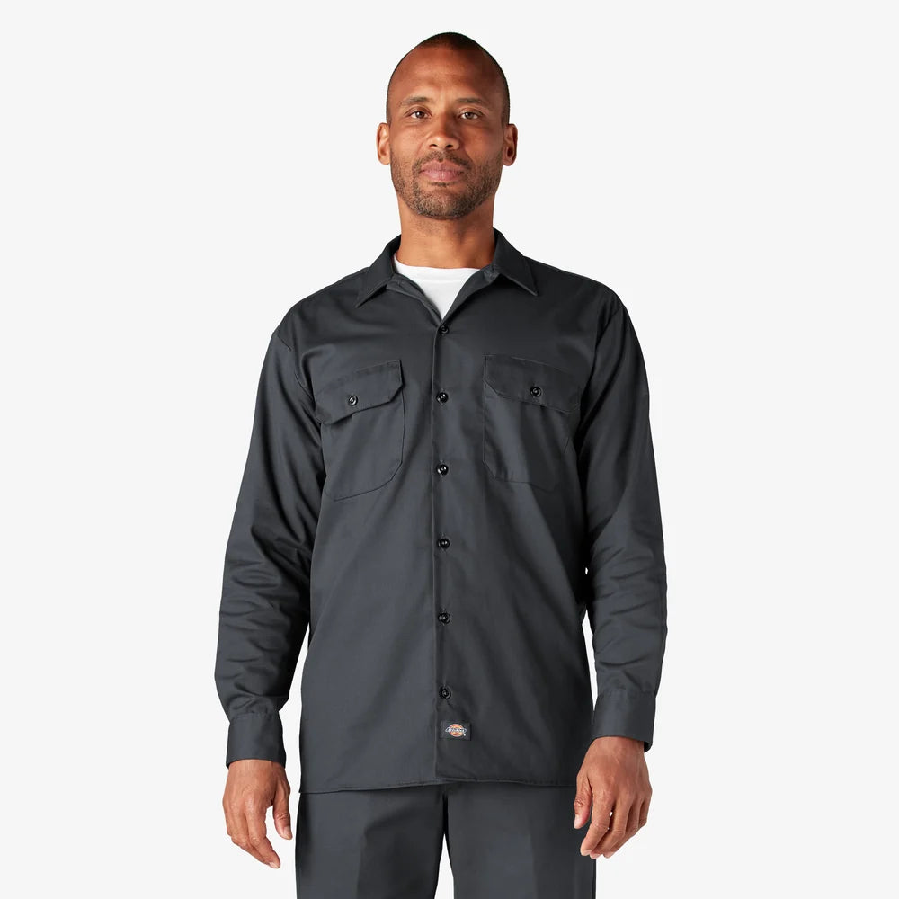 Dickies Long Sleeve Work Shirt-D574-DARK NAVY