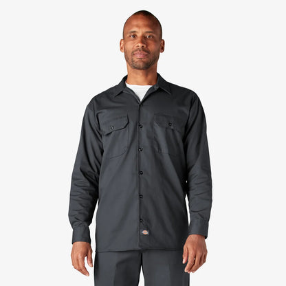 Dickies Long Sleeve Work Shirt-D574-DARK NAVY
