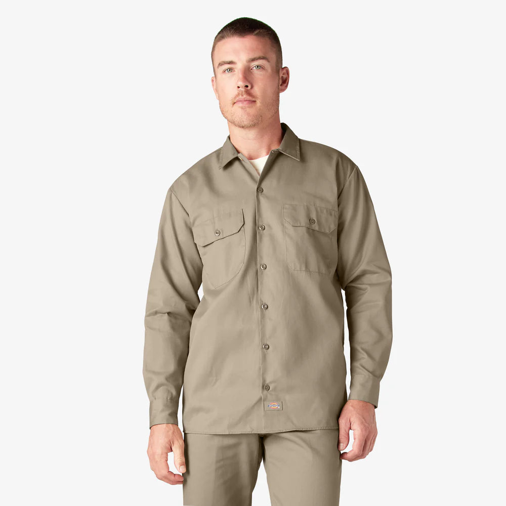 Dickies Long Sleeve Work Shirt-D574-DARK NAVY