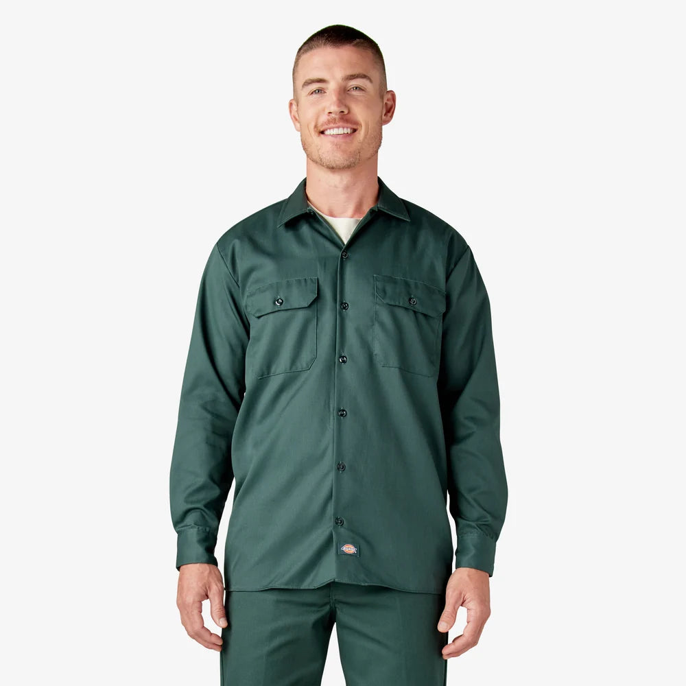 Dickies Long Sleeve Work Shirt-D574-DARK NAVY