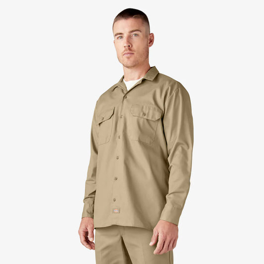 Dickies Long Sleeve Work Shirt-D574-KHAKI