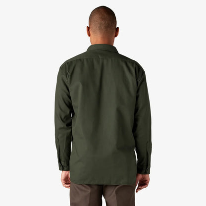 Dickies Long Sleeve Work Shirt-D574-DARK NAVY
