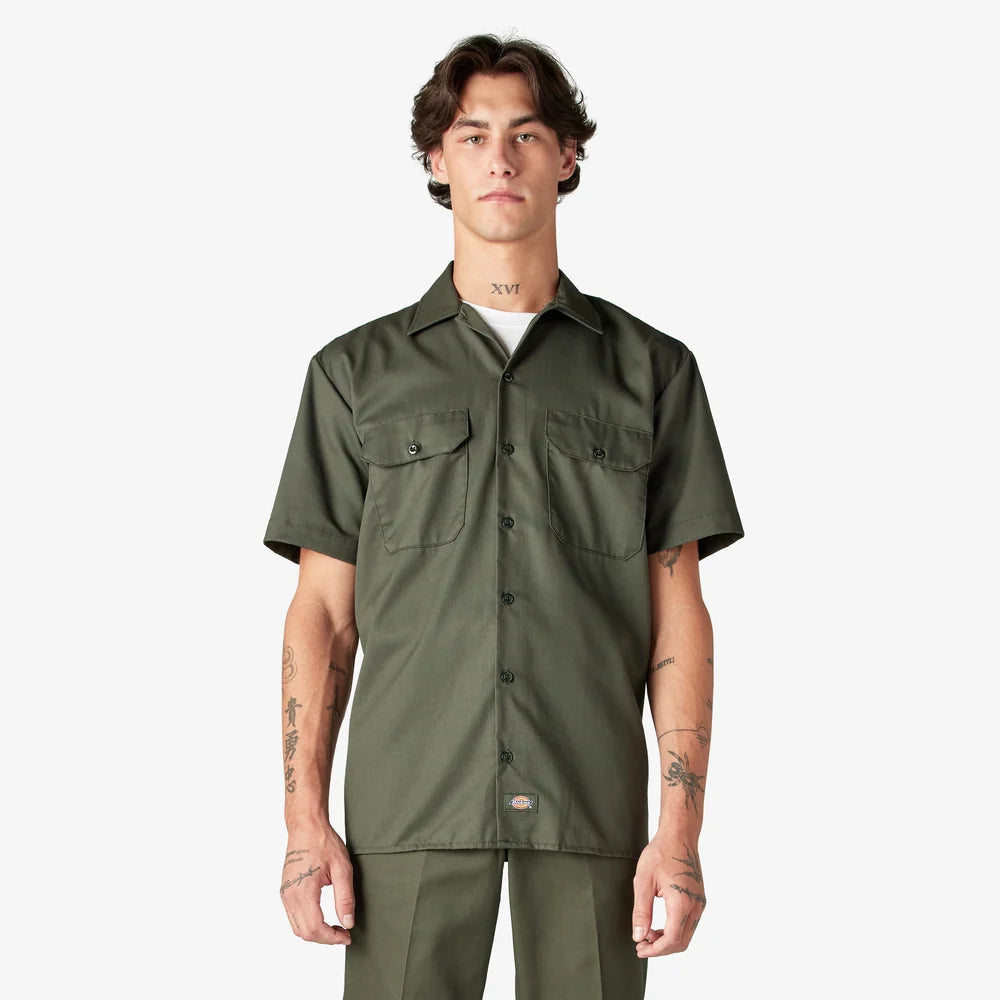 Dickies Short Sleeve Work Shirt-D1574-Mushroom