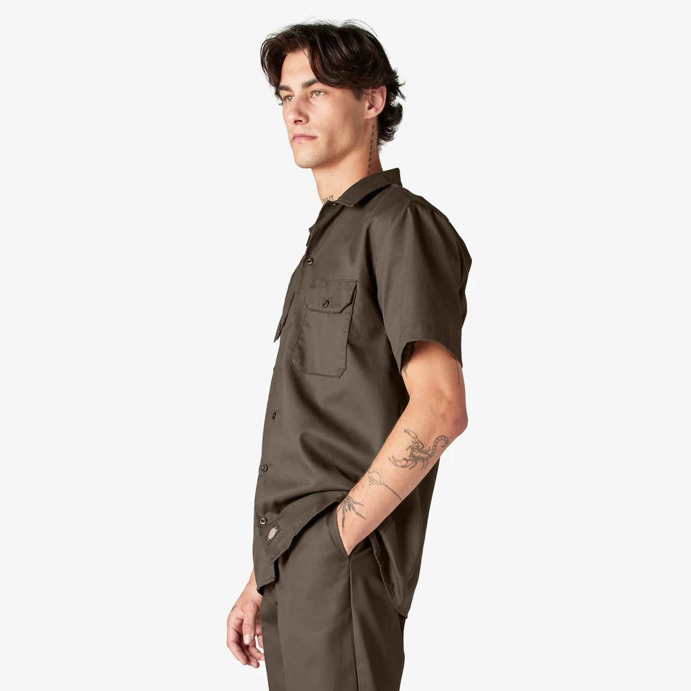 Dickies Short Sleeve Work Shirt-D1574-Mushroom