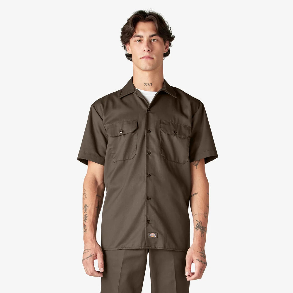 Dickies Short Sleeve Work Shirt-D1574-Mushroom
