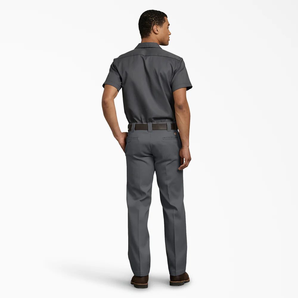 Dickies Slim Fit Straight Leg Work Pants, Charcoal (873F) - Basics Clothing Store