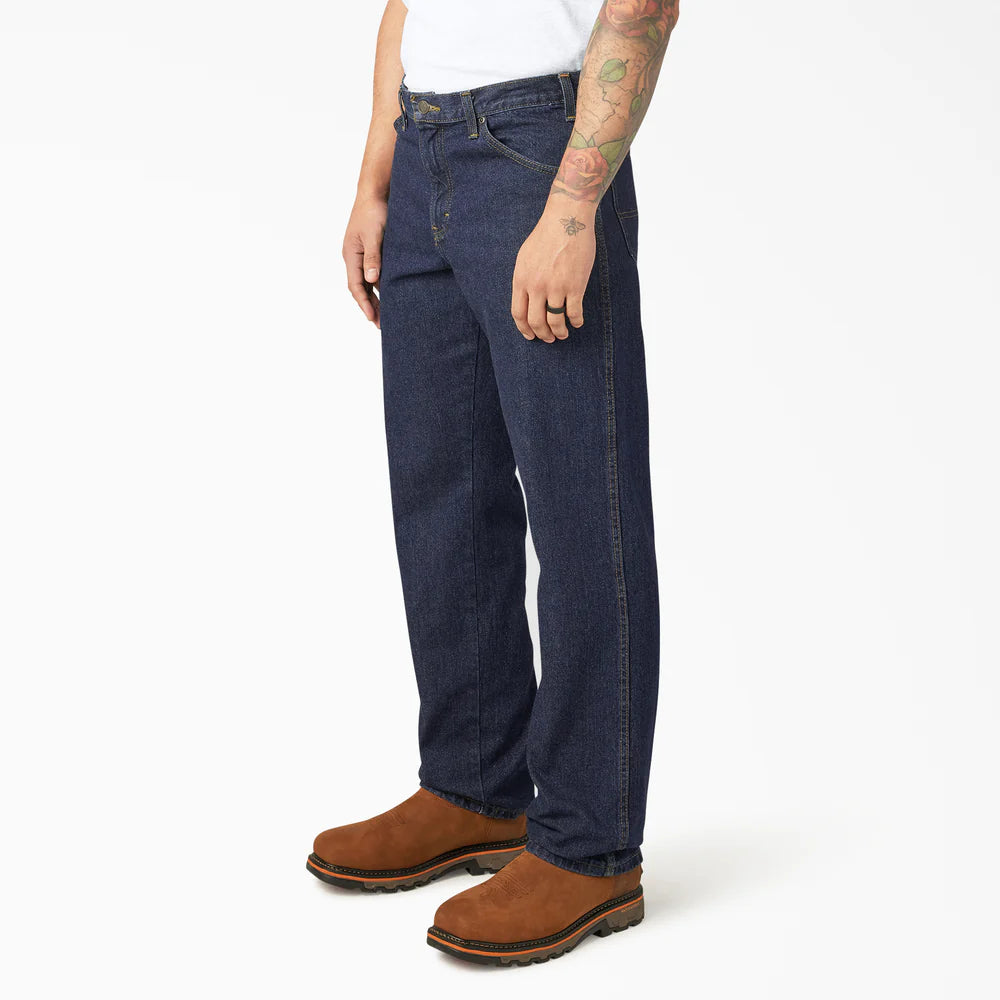 Dickies Regular Fit Jeans - Rinsed Indigo Blue  (9393RNB) - Basics Clothing Store
