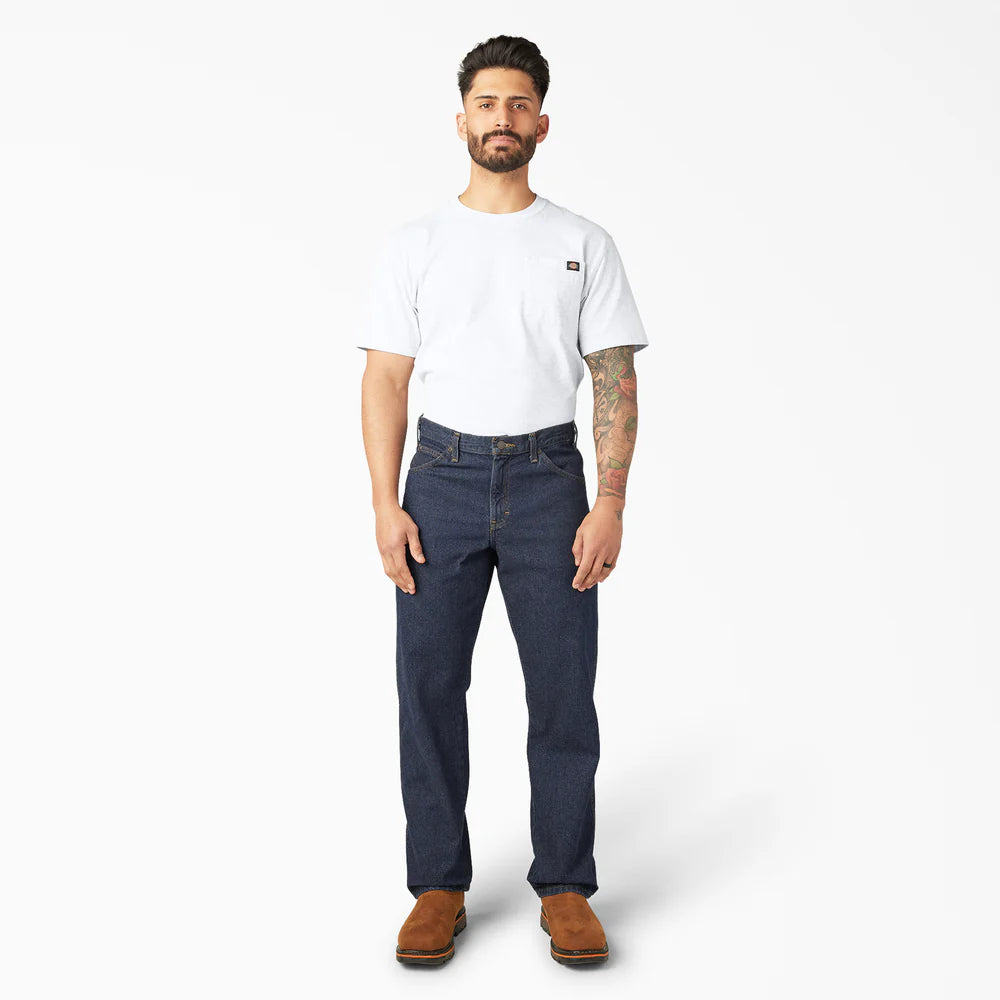 Dickies Regular Fit Jeans - Rinsed Indigo Blue  (9393RNB) - Basics Clothing Store