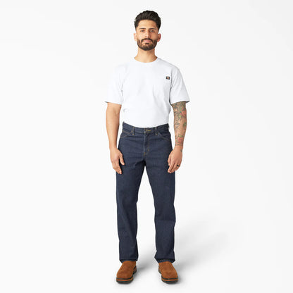 Dickies Regular Fit Jeans - Rinsed Indigo Blue  (9393RNB) - Basics Clothing Store