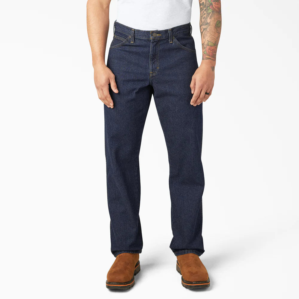 Dickies Regular Fit Jeans - Rinsed Indigo Blue  (9393RNB) - Basics Clothing Store