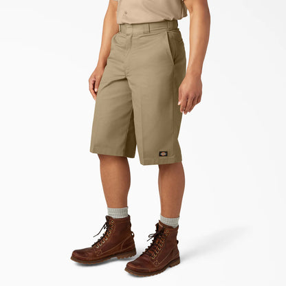 Dickies Loose Fit Multi-Use Pocket Work Shorts, 15"-A8766-KHK(Khaki)