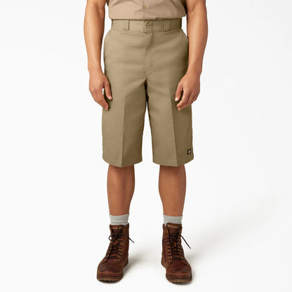 Dickies Loose Fit Multi-Use Pocket Work Shorts, 15"-A8766-KHK(Khaki)