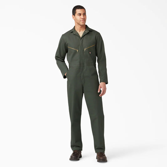 Dickies Deluxe Blended Long Sleeve Coveralls - OLIVE GREEN 48799