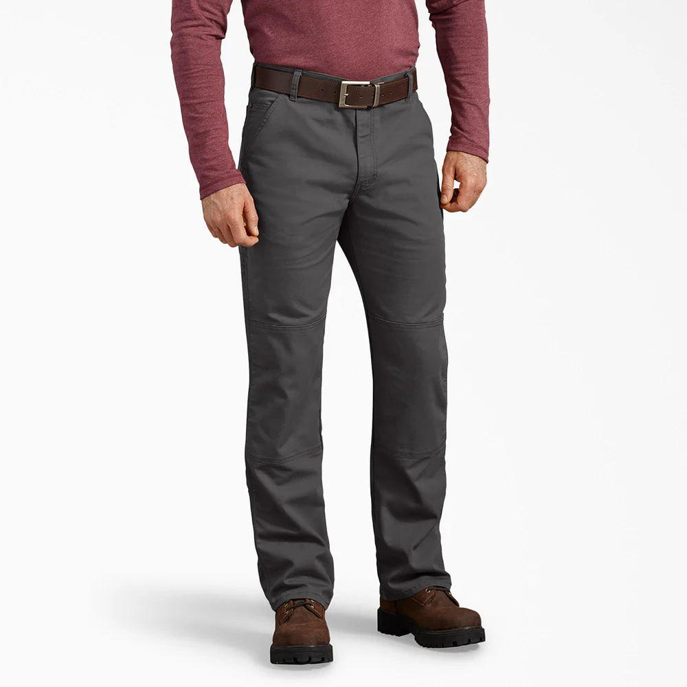 Dickie's FLEX Regular Fit Duck Double Knee Pants-DP903- Stonewashed Slate