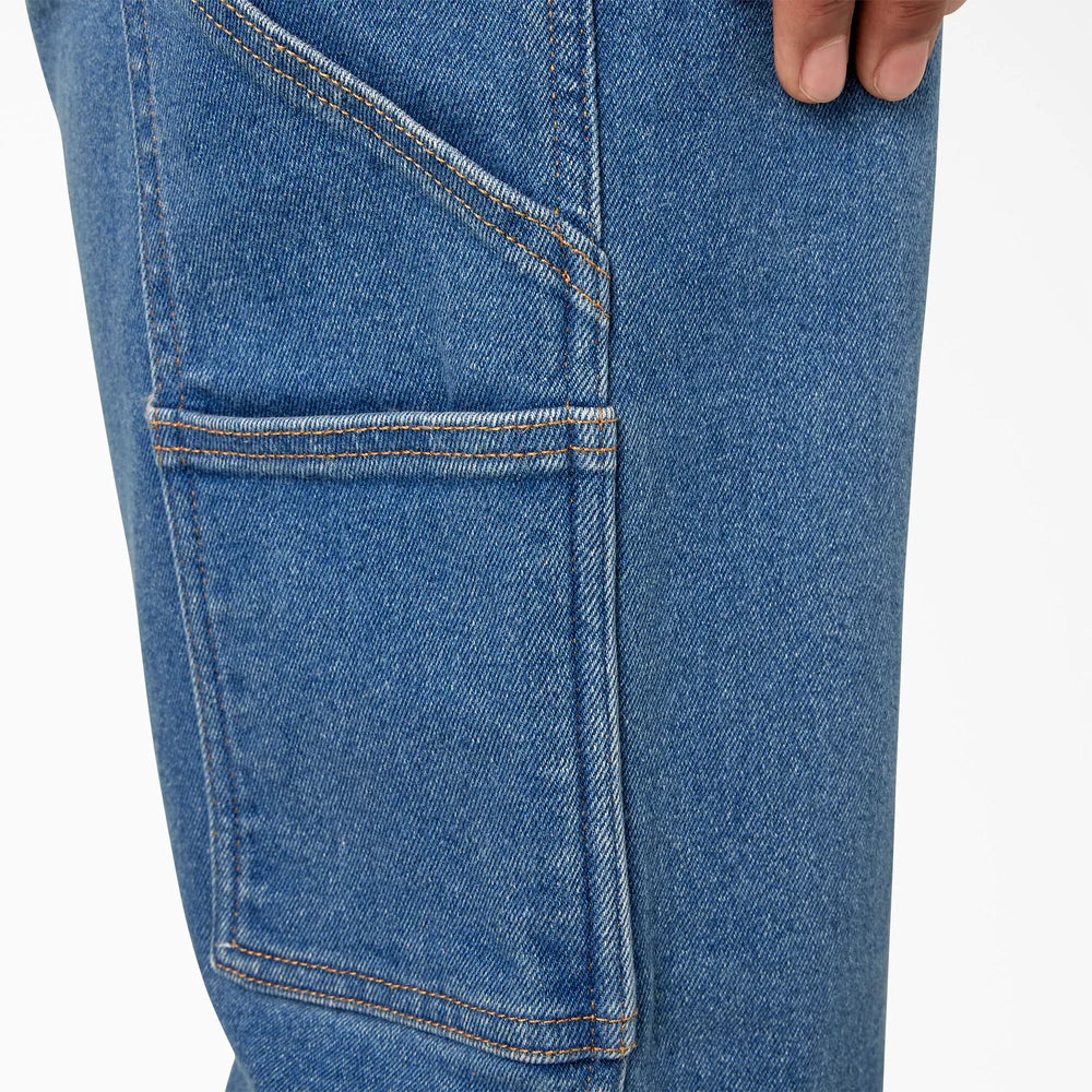 Dickies FLEX Regular Fit Carpenter Utility Jeans- Light Denim Wash-DU601