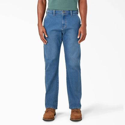 Dickies FLEX Regular Fit Carpenter Utility Jeans- Light Denim Wash-DU601