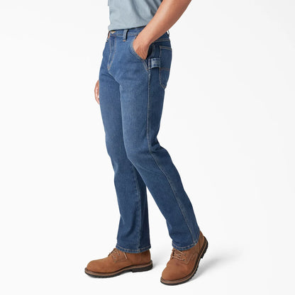 Dickies FLEX Regular Fit Carpenter Utility Jeans- Medium Denim Wash -DU601