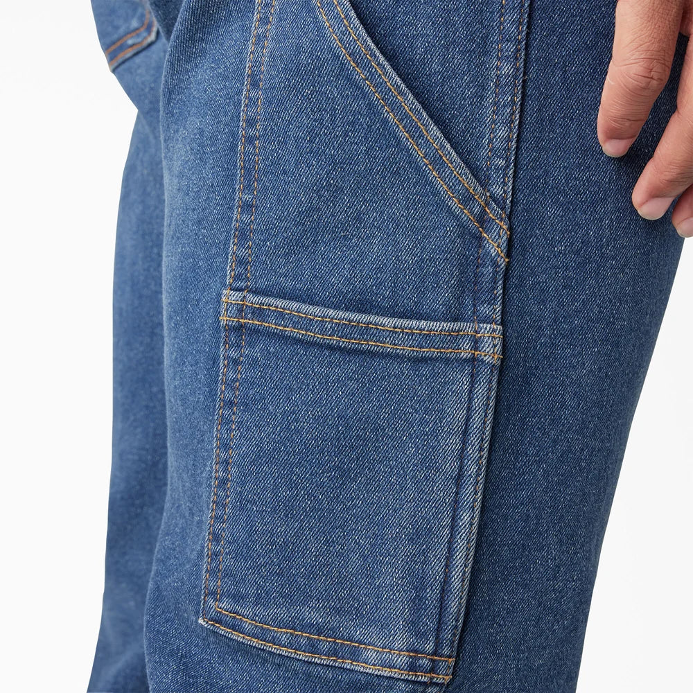 Dickies FLEX Regular Fit Carpenter Utility Jeans- Medium Denim Wash -DU601