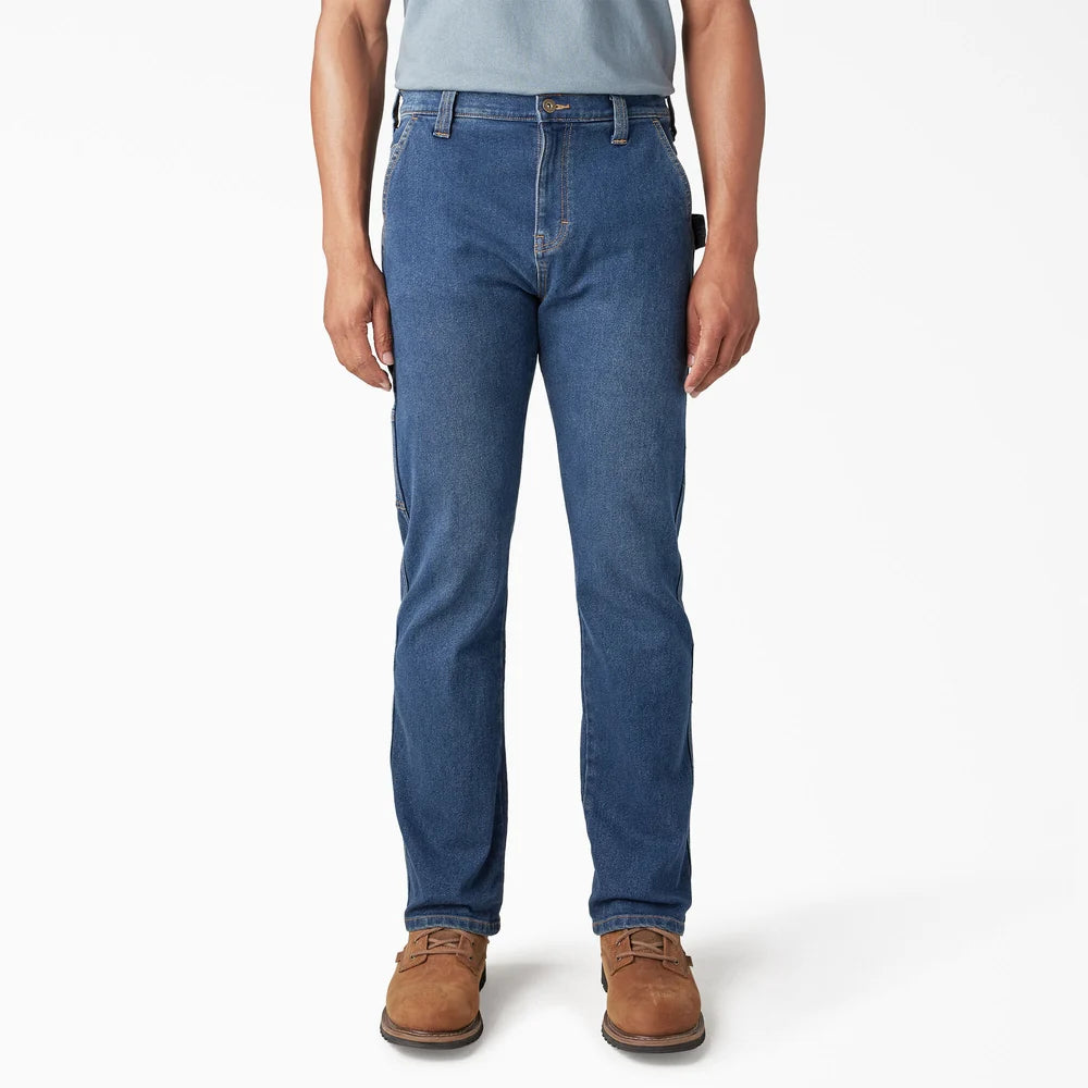 Dickies FLEX Regular Fit Carpenter Utility Jeans- Medium Denim Wash -DU601