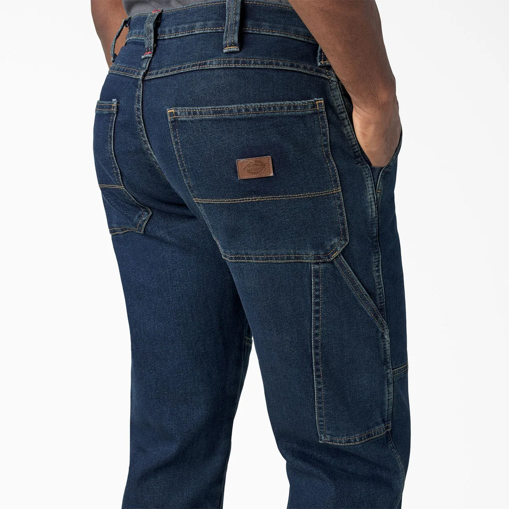 Dickie's FLEX Relaxed Fit Double Knee Jeans- Dark Denim Wash -DU604