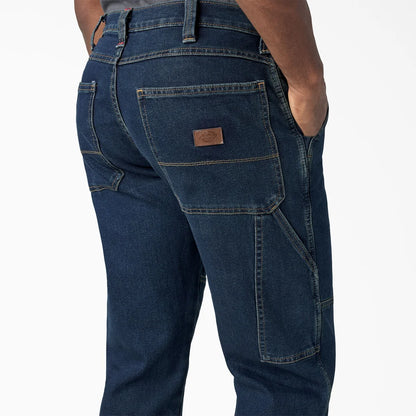 Dickie's FLEX Relaxed Fit Double Knee Jeans- Dark Denim Wash -DU604