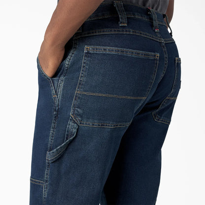 Dickie's FLEX Relaxed Fit Double Knee Jeans- Dark Denim Wash -DU604