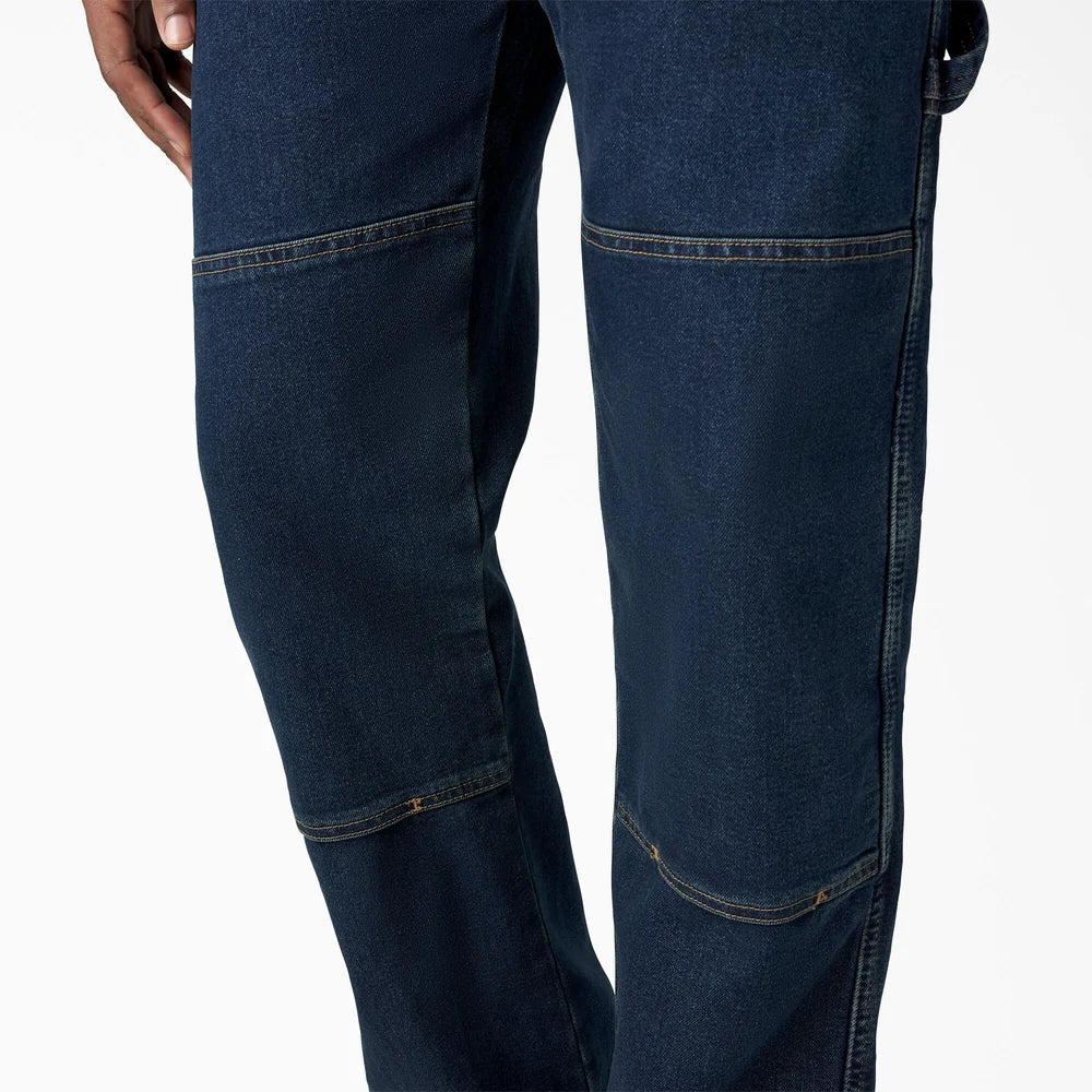 Dickie's FLEX Relaxed Fit Double Knee Jeans- Dark Denim Wash -DU604