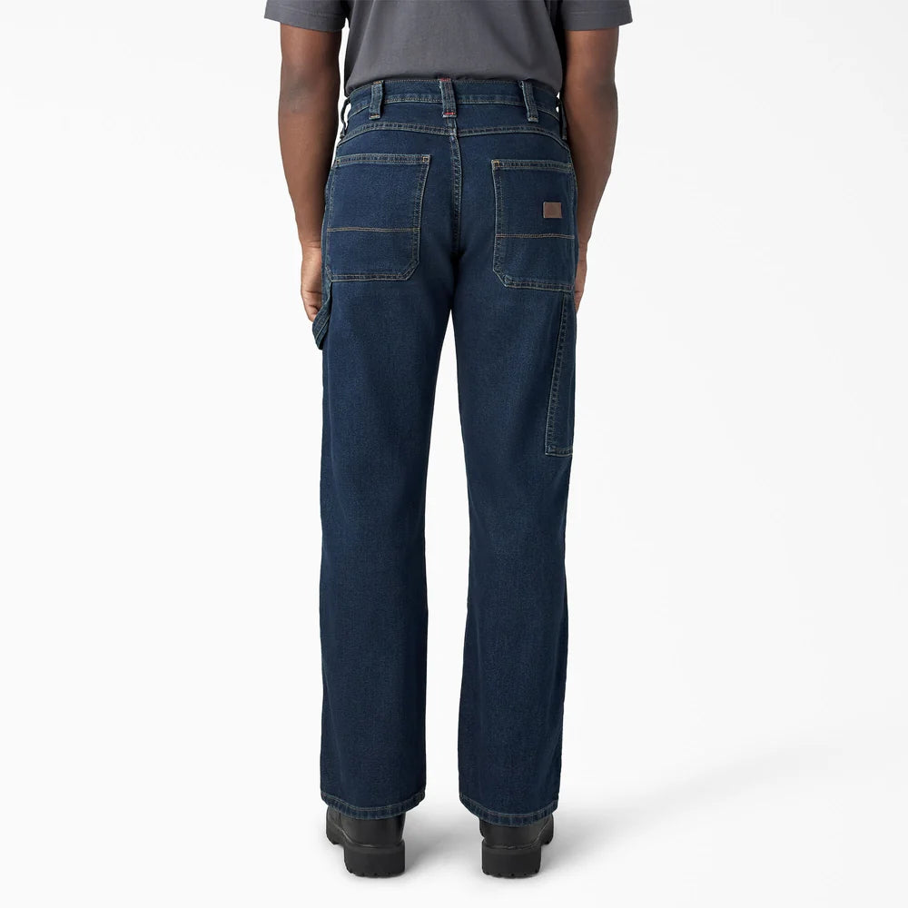 Dickie's FLEX Relaxed Fit Double Knee Jeans- Dark Denim Wash -DU604