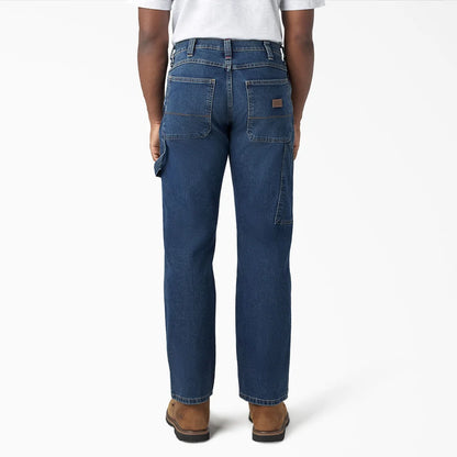 Dickie's FLEX Relaxed Fit Double Knee Jeans- Medium Denim Wash -DU604