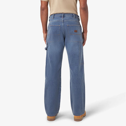 Dickie's FLEX Relaxed Fit Double Knee Jeans- Light Denim Wash -DU604