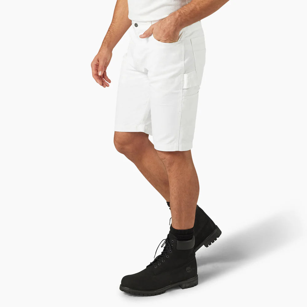 Dickie's MENS 11" UTILITY PAINTER SHORT (DX401)-A861J-0WH(WHITE)