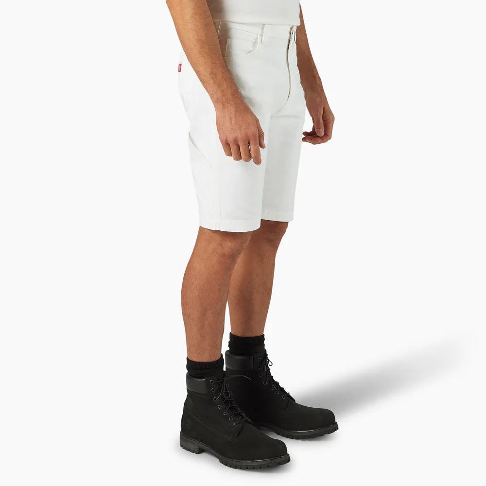Dickie's MENS 11" UTILITY PAINTER SHORT (DX401)-A861J-0WH(WHITE)