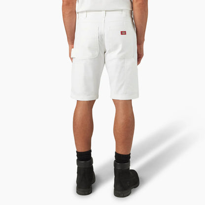 Dickie's MENS 11" UTILITY PAINTER SHORT (DX401)-A861J-0WH(WHITE)