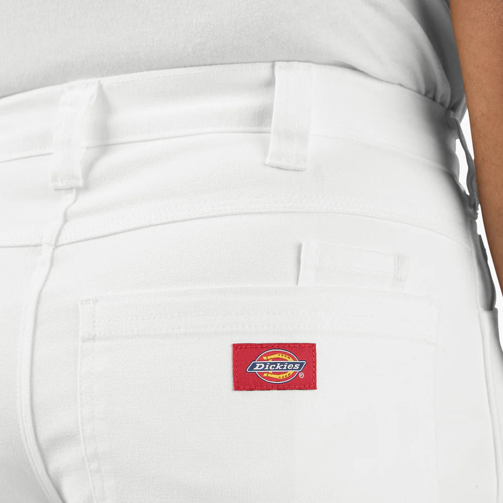Dickie's WHITE MENS 11" FLEX UTILITY PAINTER SHORT (WR823)-A861R-0WH(WHITE)