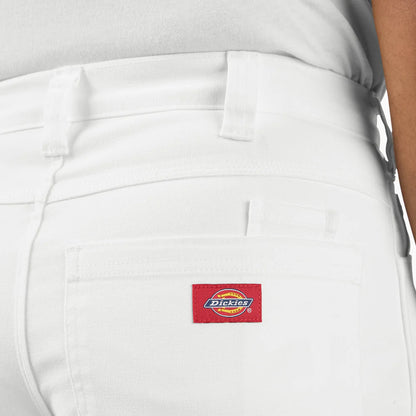 Dickie's WHITE MENS 11" FLEX UTILITY PAINTER SHORT (WR823)-A861R-0WH(WHITE)