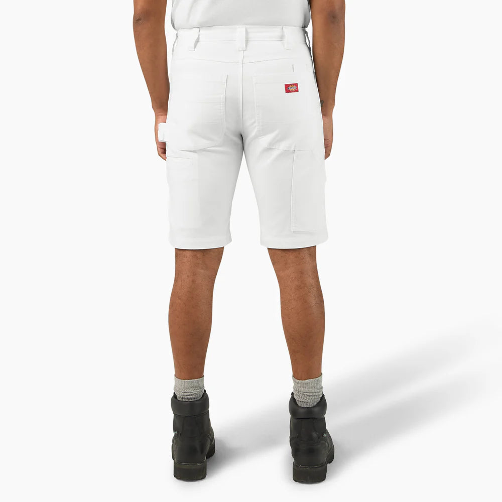 Dickie's WHITE MENS 11" FLEX UTILITY PAINTER SHORT (WR823)-A861R-0WH(WHITE)