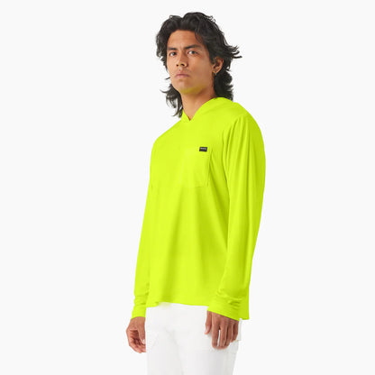 Dickie's MENS LIGHTWEIGHT UV SHIELD SHIRT-A8632-0EW(NEON YELLOW)