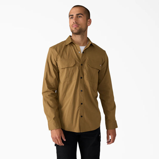 Dickies  Tradebuilt Utility Long Sleeve Work Shirt-A879P-Coyote Brown