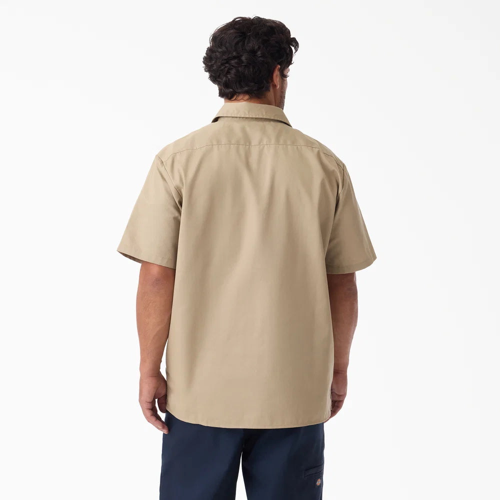 dickies 1/4 Zip Ss Work Shirt- A88A1-DESERT SAND