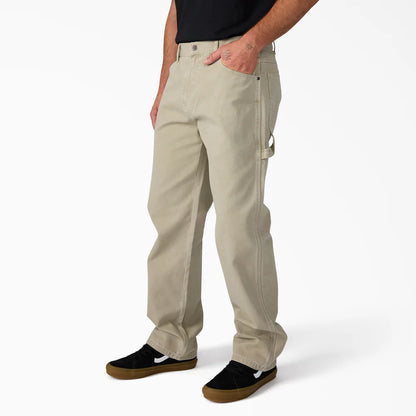 Dickies Worn In Duck Carpenter Pants-A88NC-Silver Birch (K91)
