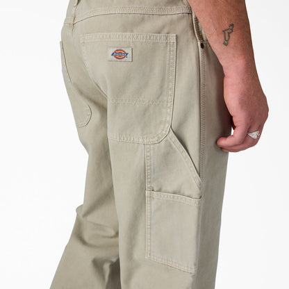 Dickies Worn In Duck Carpenter Pants-A88NC-Silver Birch (K91)