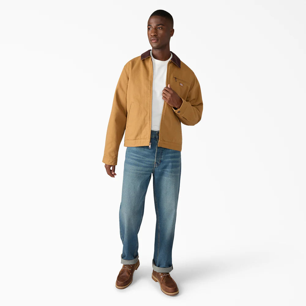 Dickies Blanket Lined Duck Canvas Jacket-A8DEV- Brown Duck