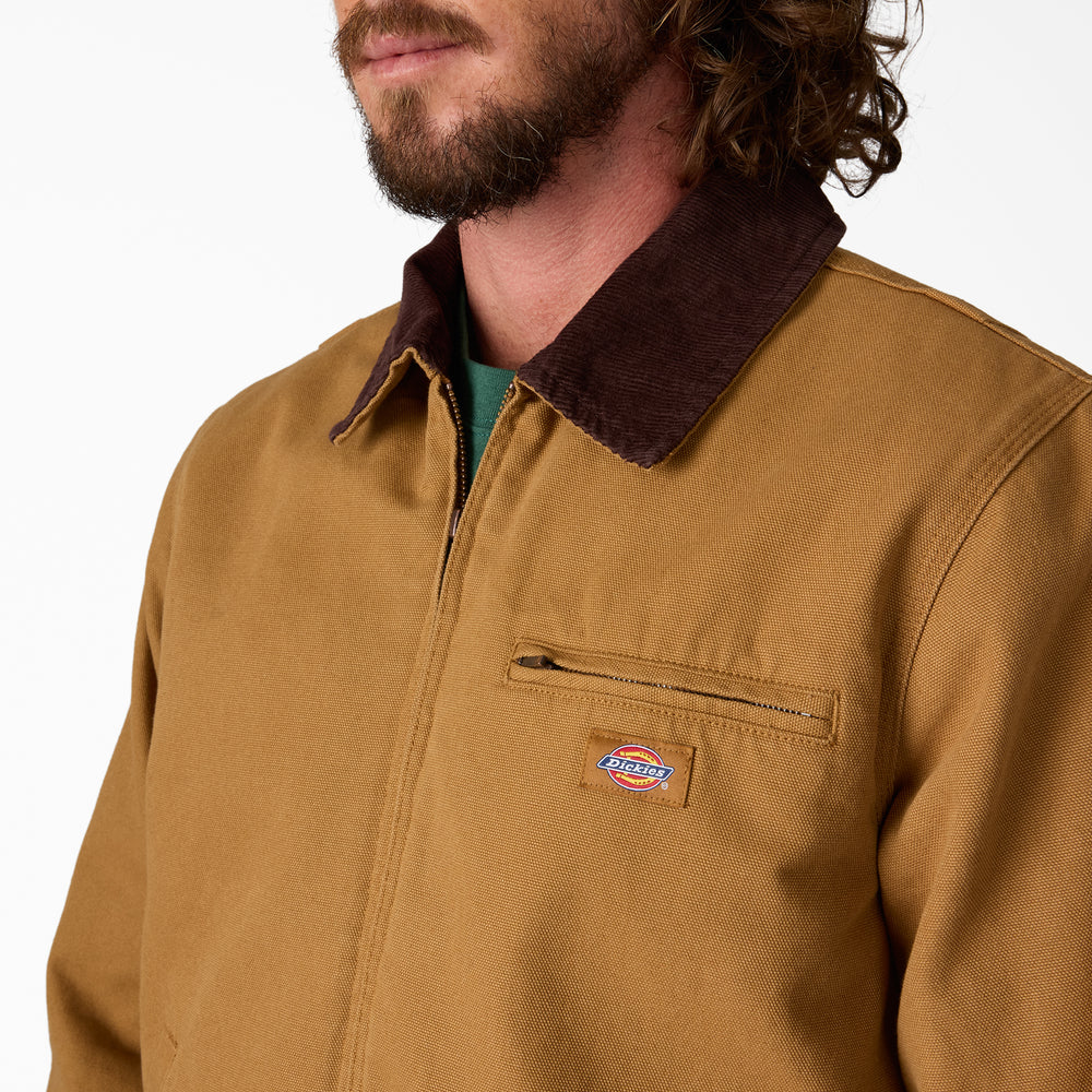 Dickies Blanket Lined Duck Canvas Jacket-A8DEV- Brown Duck