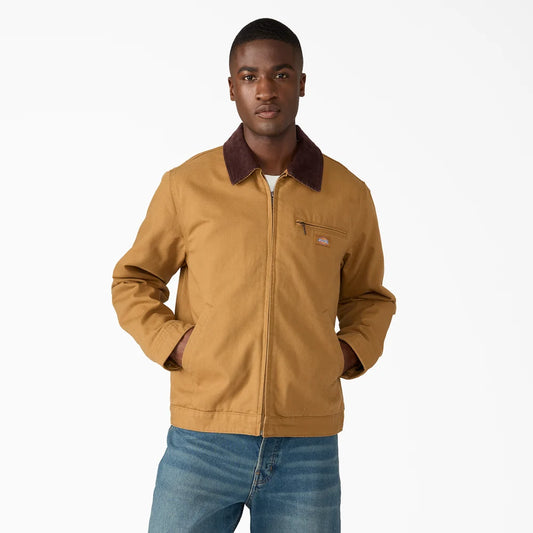 Dickies Blanket Lined Duck Canvas Jacket-A8DEV- Brown Duck