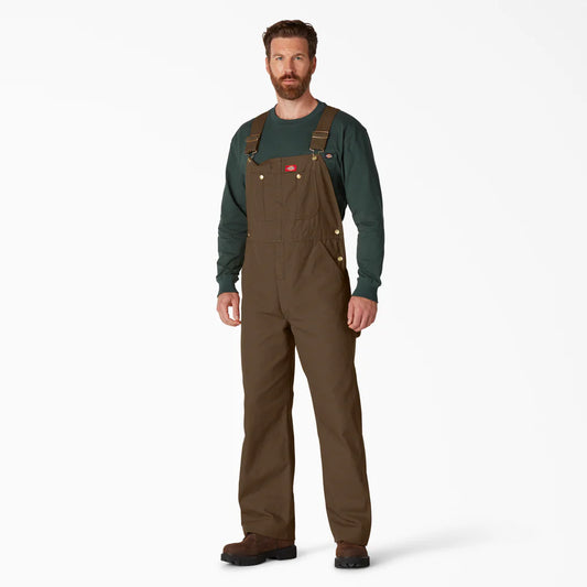Dickies Classic Bib Overalls - Rinsed Timber Brown- DB100