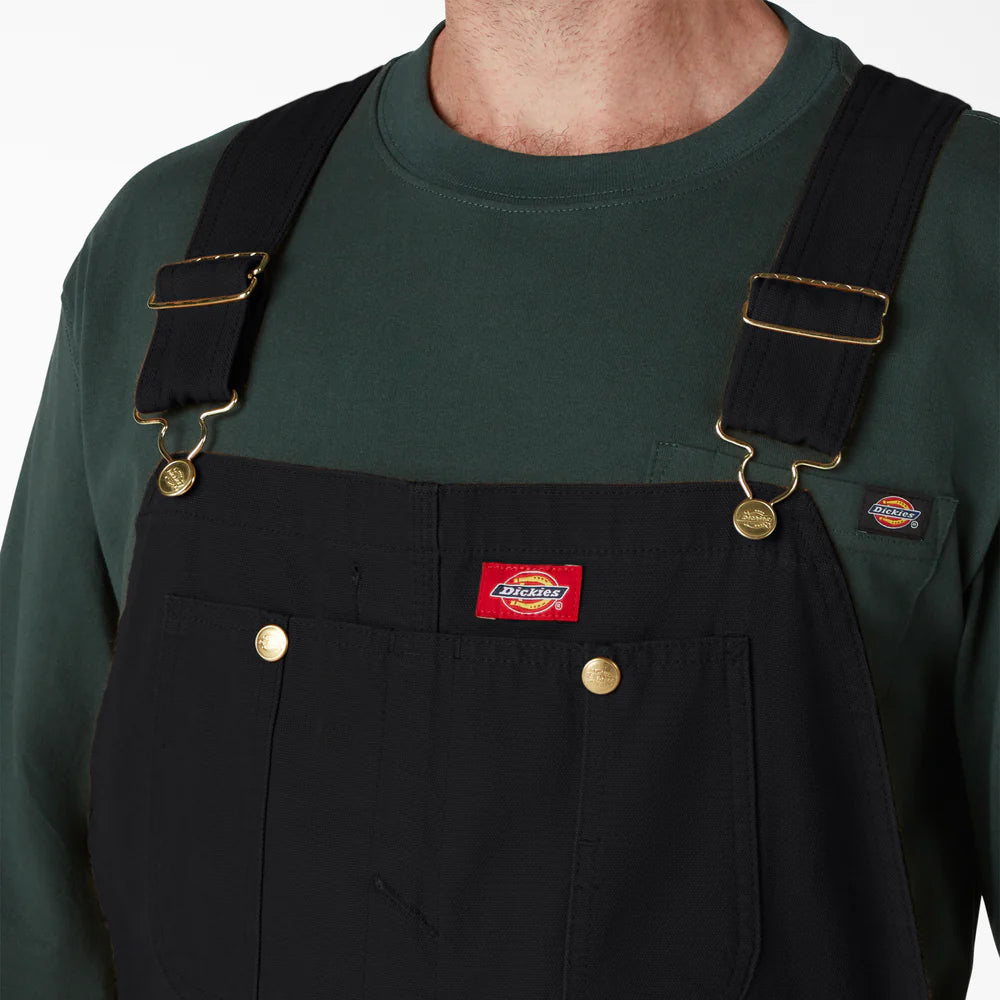 Dickies Classic Bib Overalls - Rinsed Black- DB100