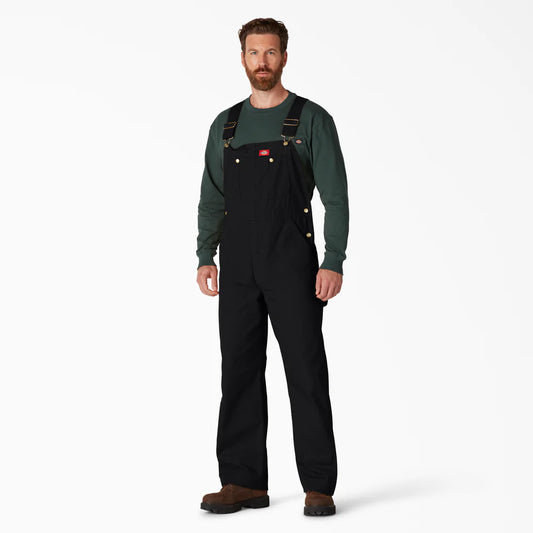 Dickies Classic Bib Overalls - Rinsed Black- DB100