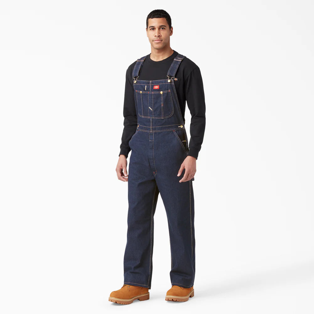 Dickies Classic Bib Overalls - Rinsed Black- DB100