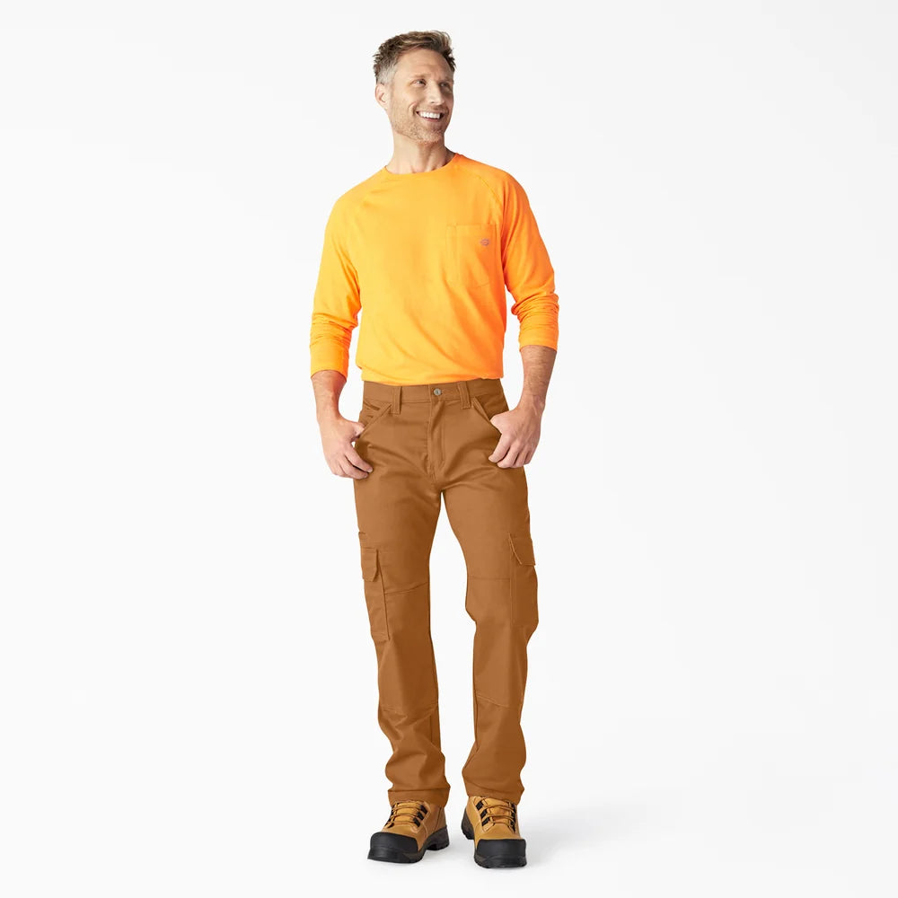 Dickies FLEX DuraTech Relaxed Fit Duck Cargo Pants-A876I- Brown Duck
